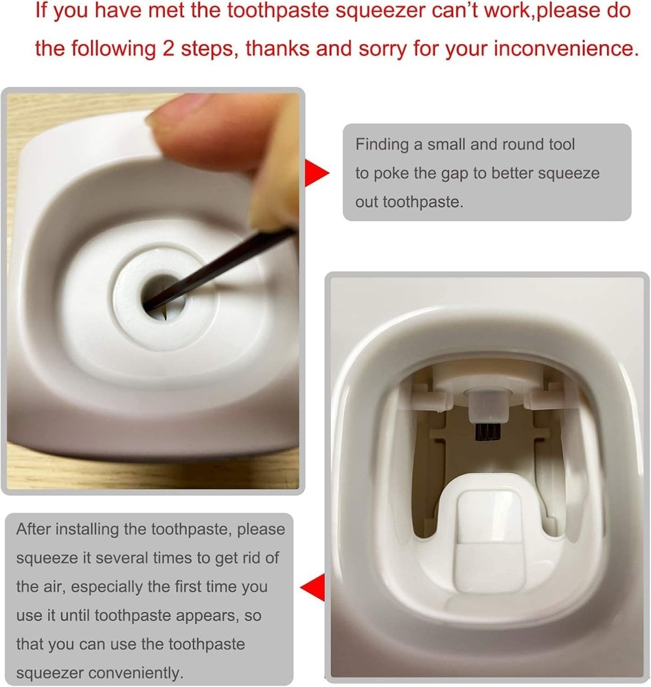 Automatic Toothpaste Dispenser Wall Mounted Squeezer Bathroom 2 Day Delivery