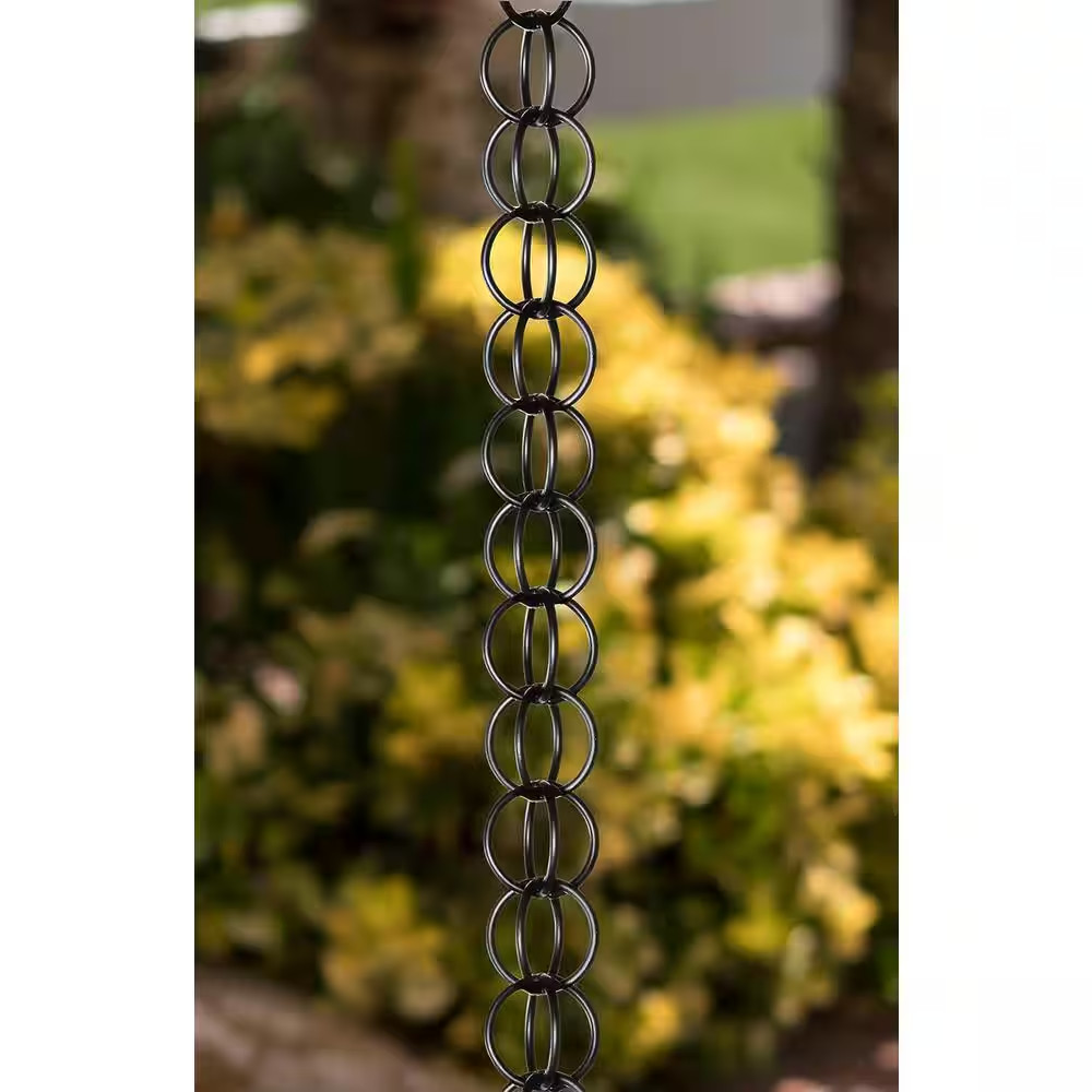 8.5 Ft. Aluminum Ring Rain Chain (Black)