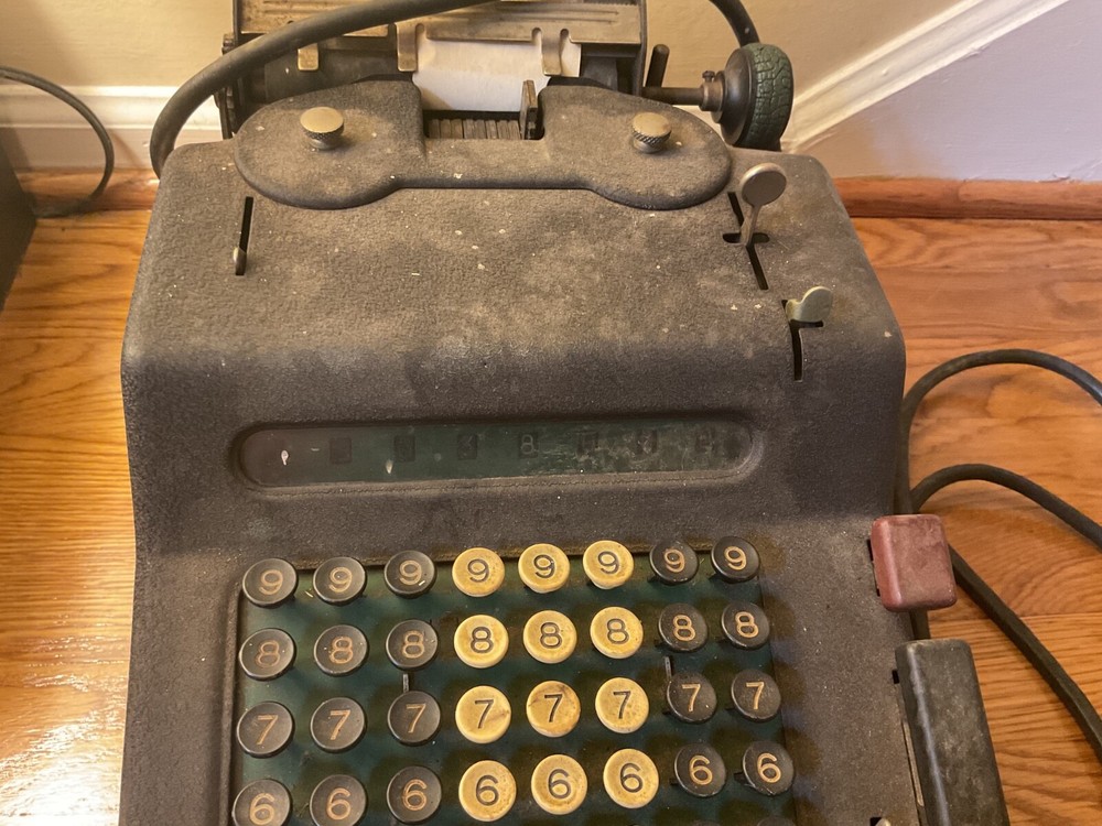 Allen & Wales Model E Adding Machine 1958 Tested Does Turn On