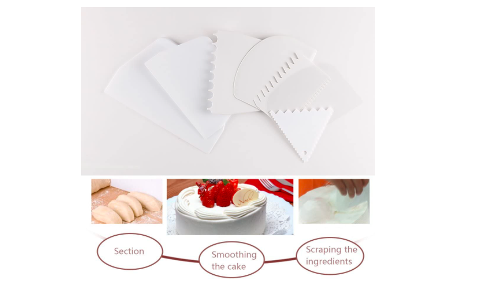 Bowl Scraper Dough Cutter Cake Kitchen Cooking Shape Fondant Maker Bread 7 Pack
