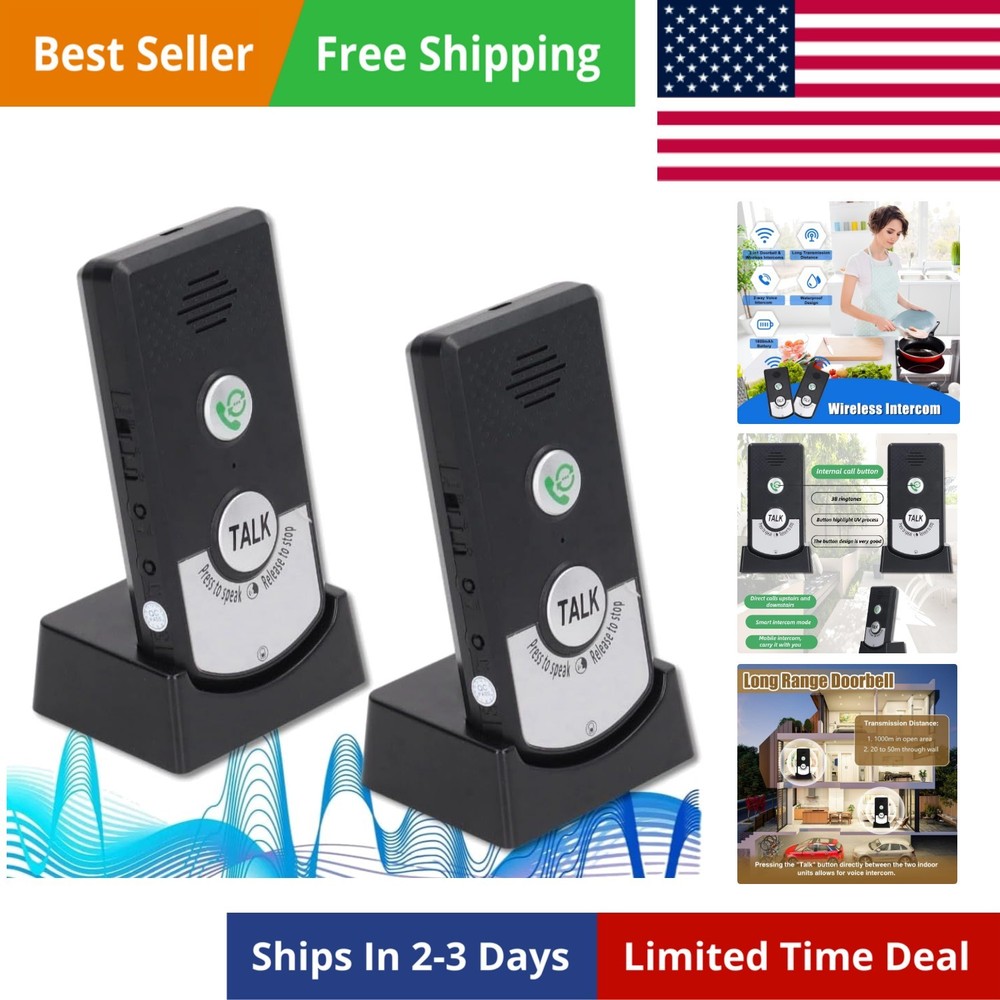 Intercom System for Home, 2 Way Voice Intercom Wireless, Home Intercom System...