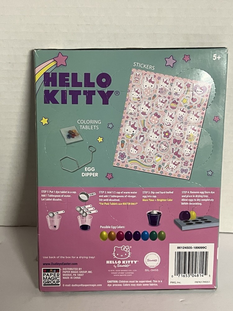 Hello Kitty Easter Egg Decorating Kit new-old-stock Easter pack Sanrio NEW!