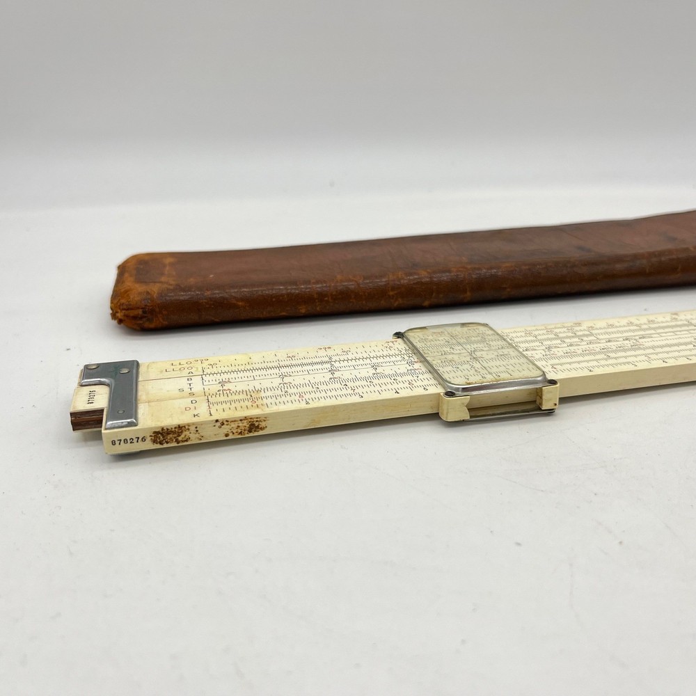 Keuffel & Esser K&E 4081-3 Log Log Duplex Decitrig Slide Rule Leather Case