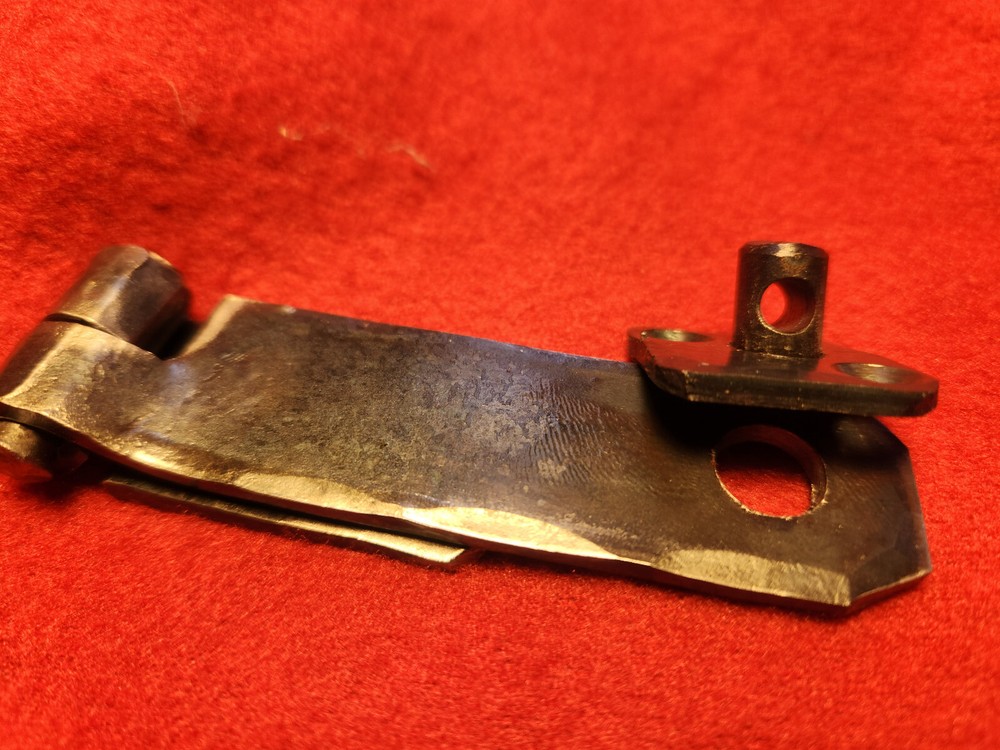 Small Iron Trunk Door Hasp Hand Forged