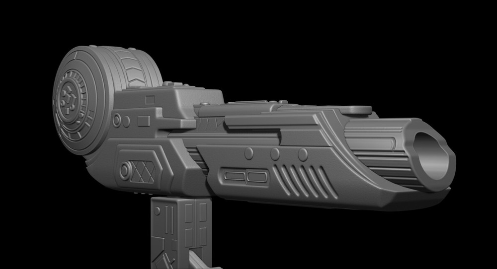 Predator Shoulder Cannon plasma Two Size File STL – OBJ for 3D Printing
