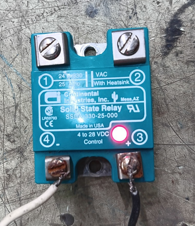Continental Industries SSDA-330-25-000 Solid State Relay, 25Amp
