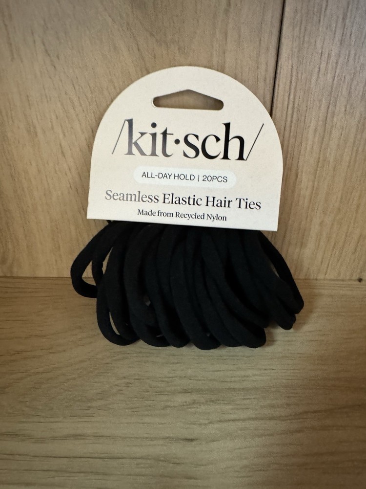 KITSCH Eco-Friendly Nylon Elastics 20pc Set - Black