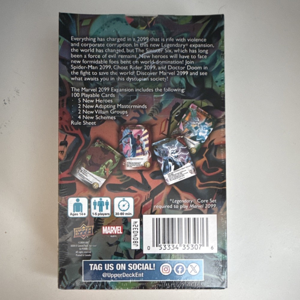Upper Deck Legendary Marvel 2099 Deck Building Game Expansion Spider-Man 2099