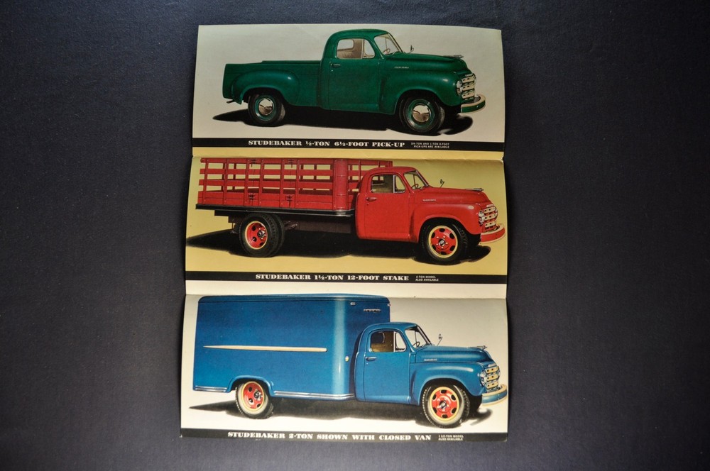 1950 Studebaker Truck Brochure Folder Pickup Stake Box Van Excellent Original 50