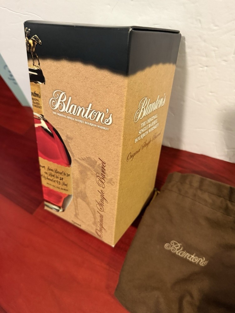 Blanton’s Bourbon - Empty Bottle & Bag w/ “O” Stopper