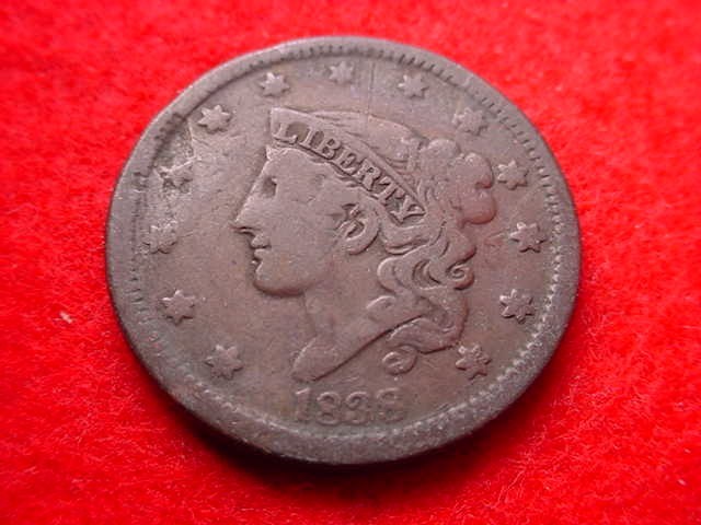 1838 LARGE CENT NICE LARGE CENT NICE COIN!!   #5