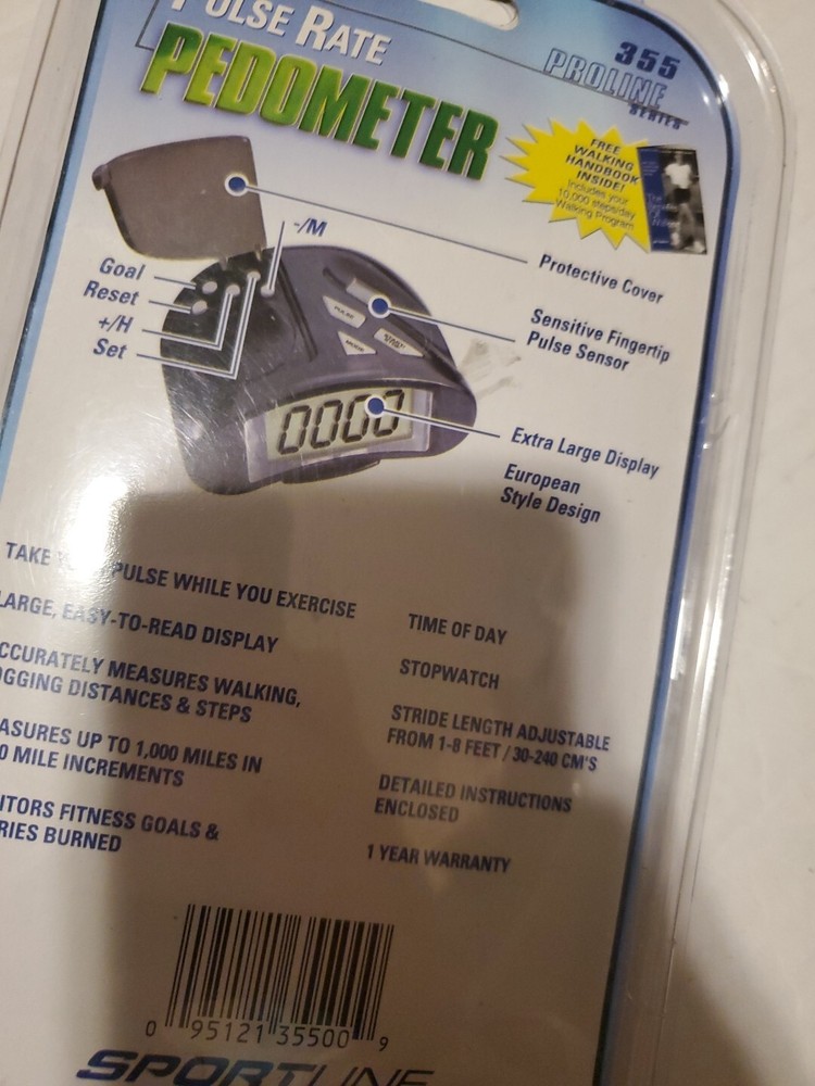 SPORTLINE Proline 355 pulse Rate Pedometer New 2004
