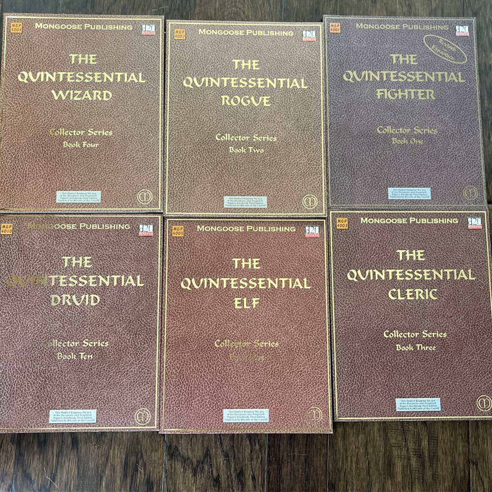 D&D Book Bundle: The Quintessential Rogue, Elf, Druid, Wizard, Cleric, Fighter