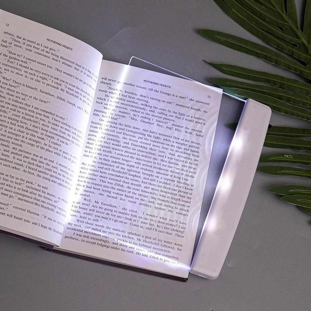 Flat Book Light LED Illuminator Panel Plate Wireless for Reading in Bed