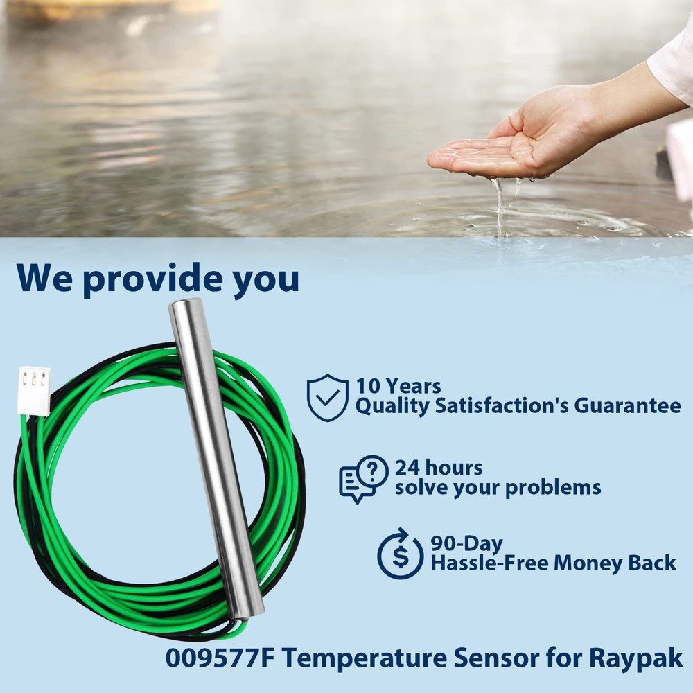 009577F Raypak Temperature Sensor, Compatible with Raypak Heaters 206A, 207A,...