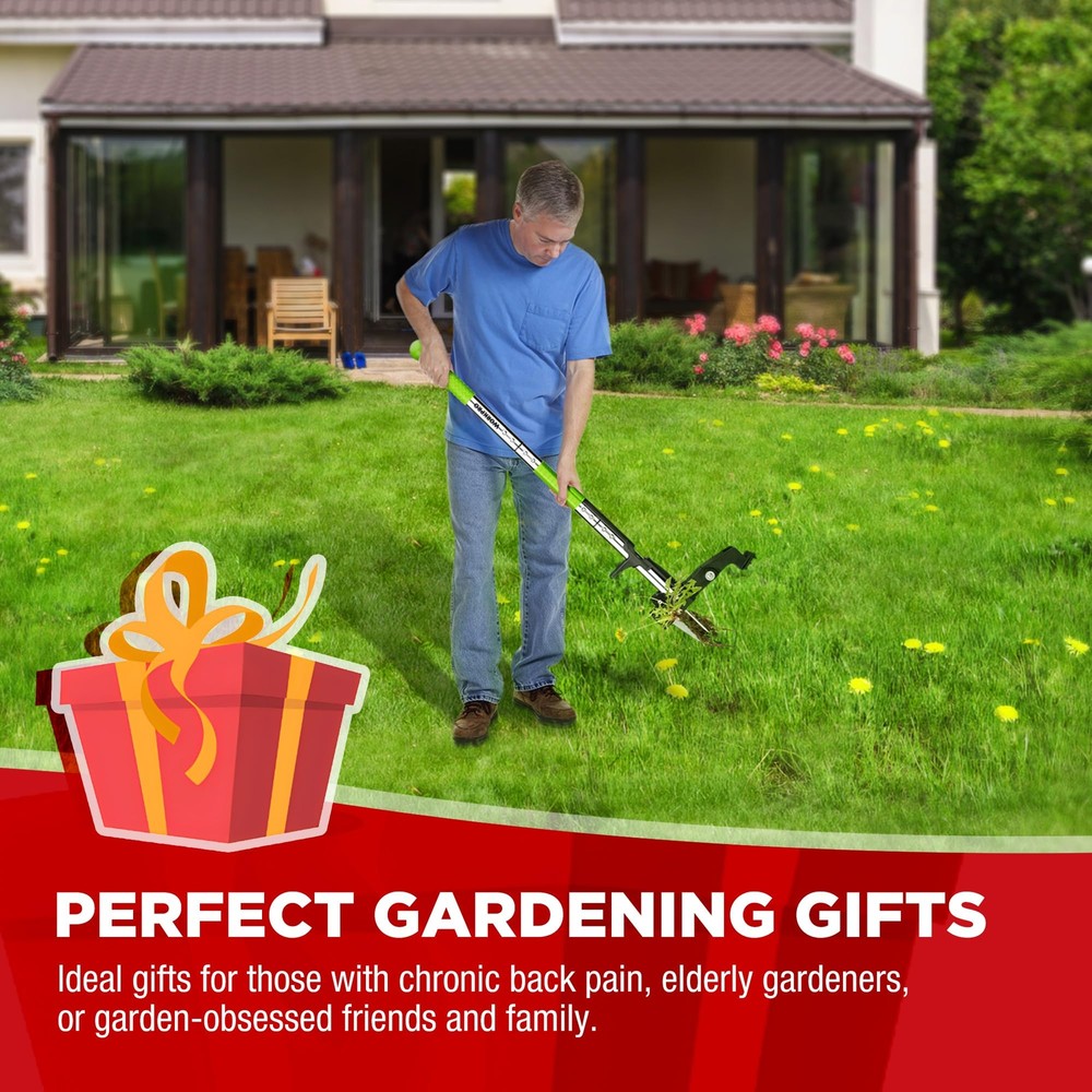 WORKPRO Stand Up Weed Puller Tools Garden Dandelion Weeder Puller w/4 Claws Head