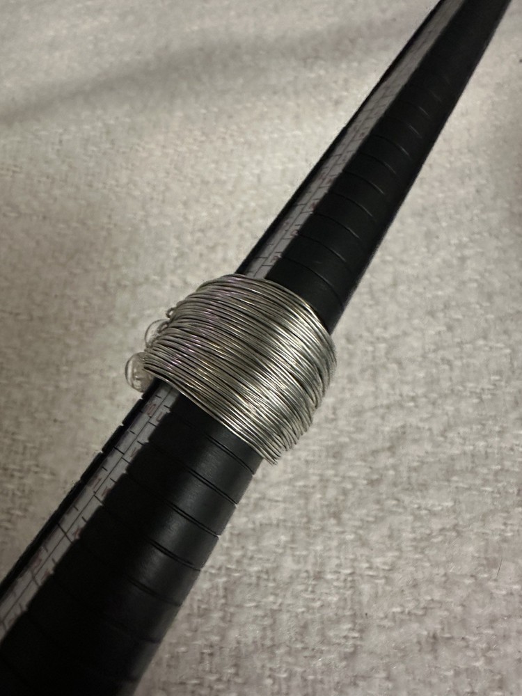 Black Bead & Silver Foil Clear Bead Wire Wrapped Statement Ring Size 9