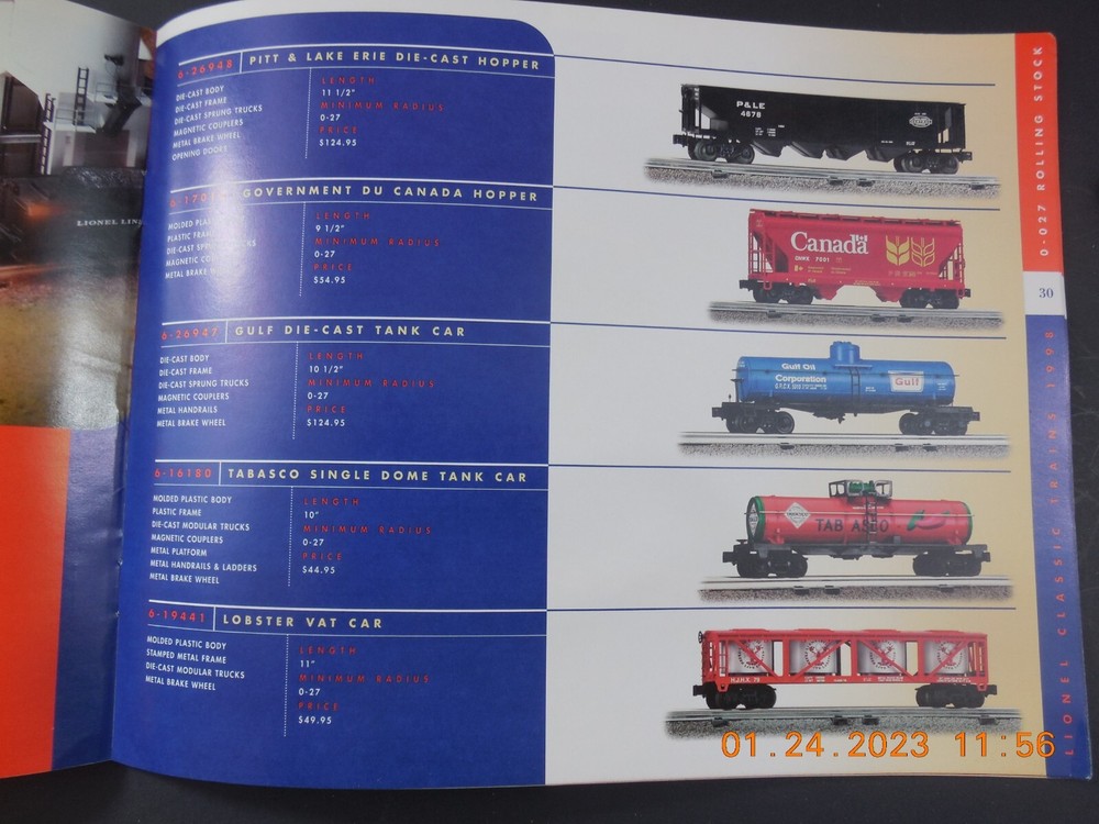 Lionel Model Railroading Catalog 1998