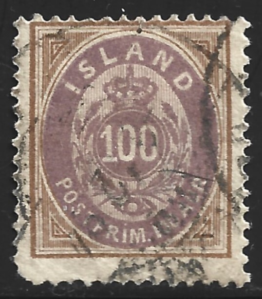 Iceland, Scott #20, 100a Numeral Issue, Used