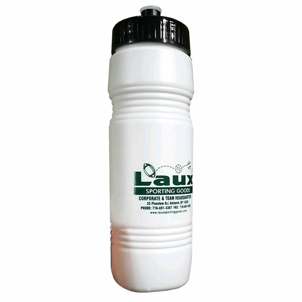 Plastic Water Bottle 26oz Laux Logo Push-Pull Top