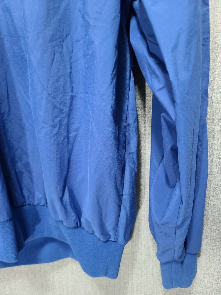 Nike Golf Mens Pullover Windbreaker Blue Long Sleeve 1/4 Button Medium B33