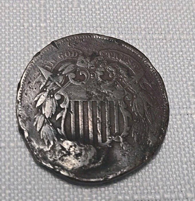 USA Two Cent Piece Coin Circulated -