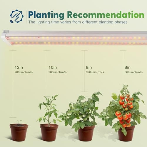 1 Pack 4ft LED Grow Light with 4FT - 1 Pack - Sunlike Full Spectrum with Timer