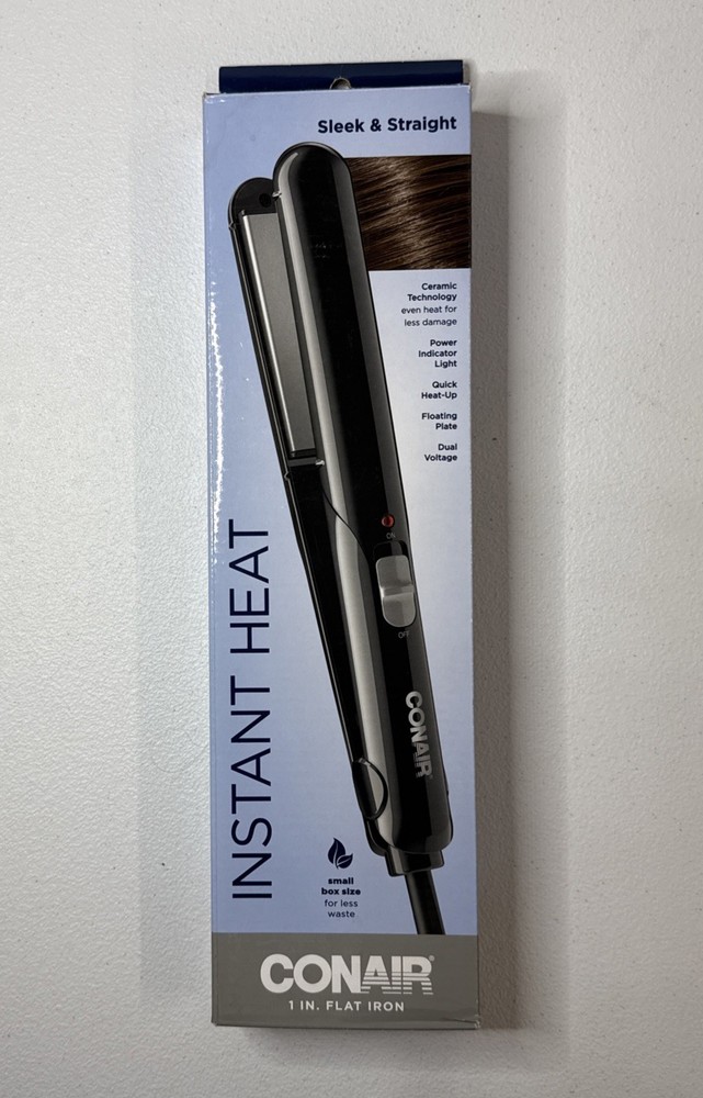 Conair Instant Heat 1″ Flat Iron Ceramic Plates – Open Box