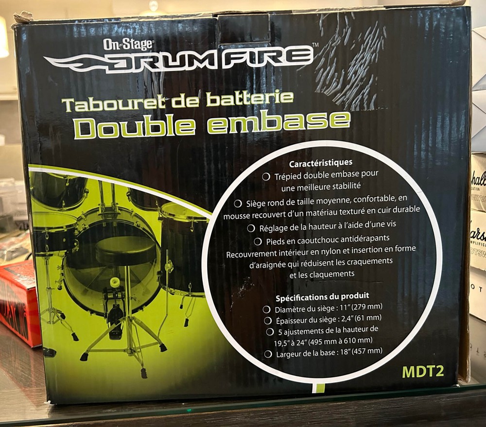 On-Stage MDT2 Double-Braced Drum Throne Seat