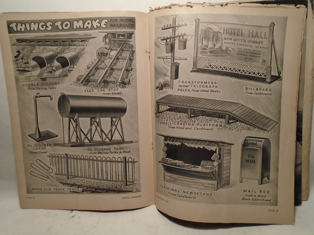 2 1942 LIONEL MODEL BUILDER MAGAZINES FEBRUARY & OCTOBER