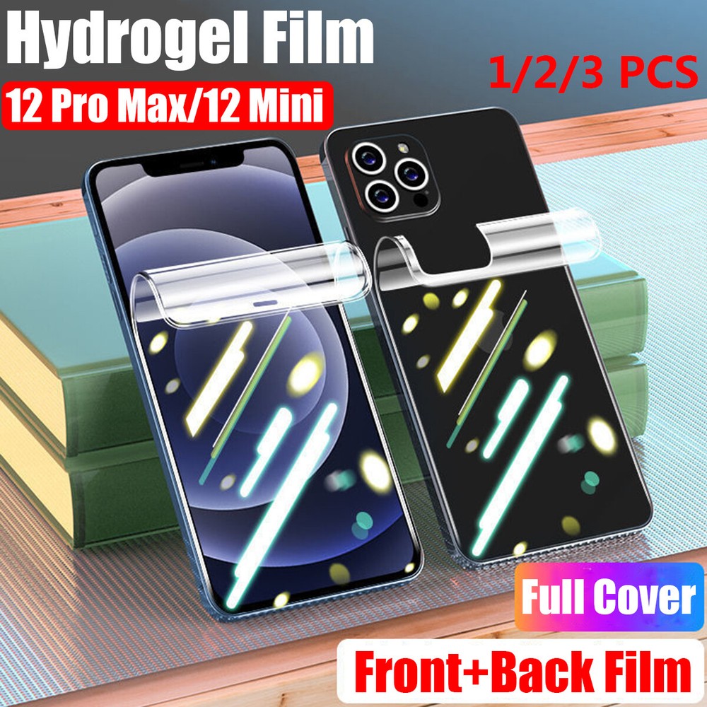 Hydrogel Film Soft Screen Protector For iPhone 14 15 Pro Max 12 13 11 Back+Front