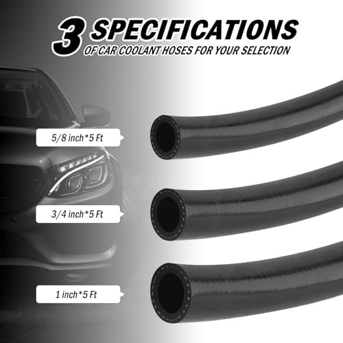 5Ft Silicone ID 1" Heater Hose for Car,Flexible Car Radiator Hose 1" 5FT