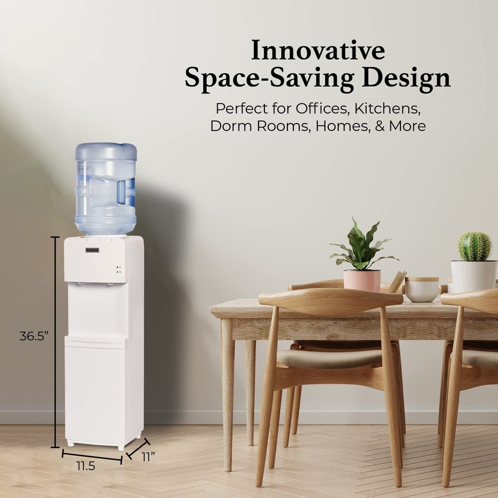 Top Loading Water Cooler with Removable Drip Tray & Energy-Saving Features- W...