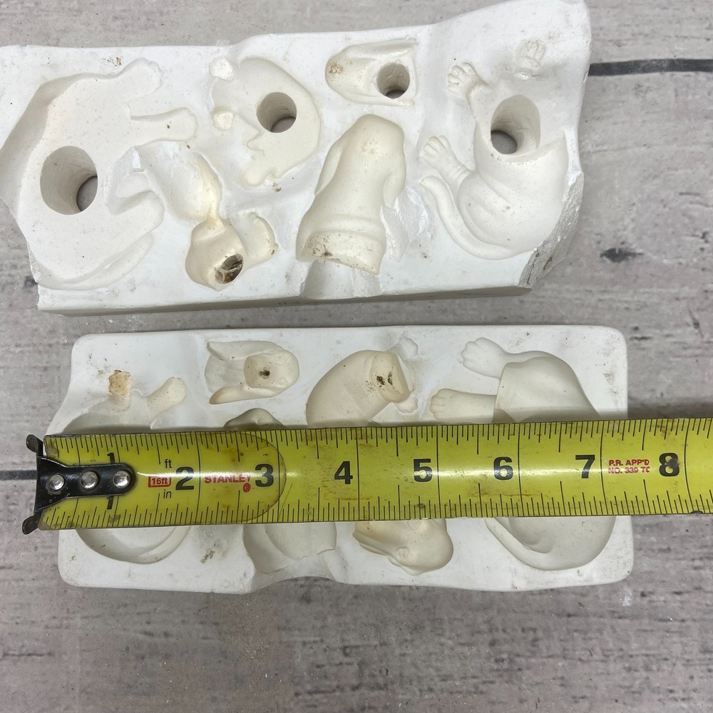 Vintage 1960 Duncan Ceramic Casting Mold Bassets Dog #944