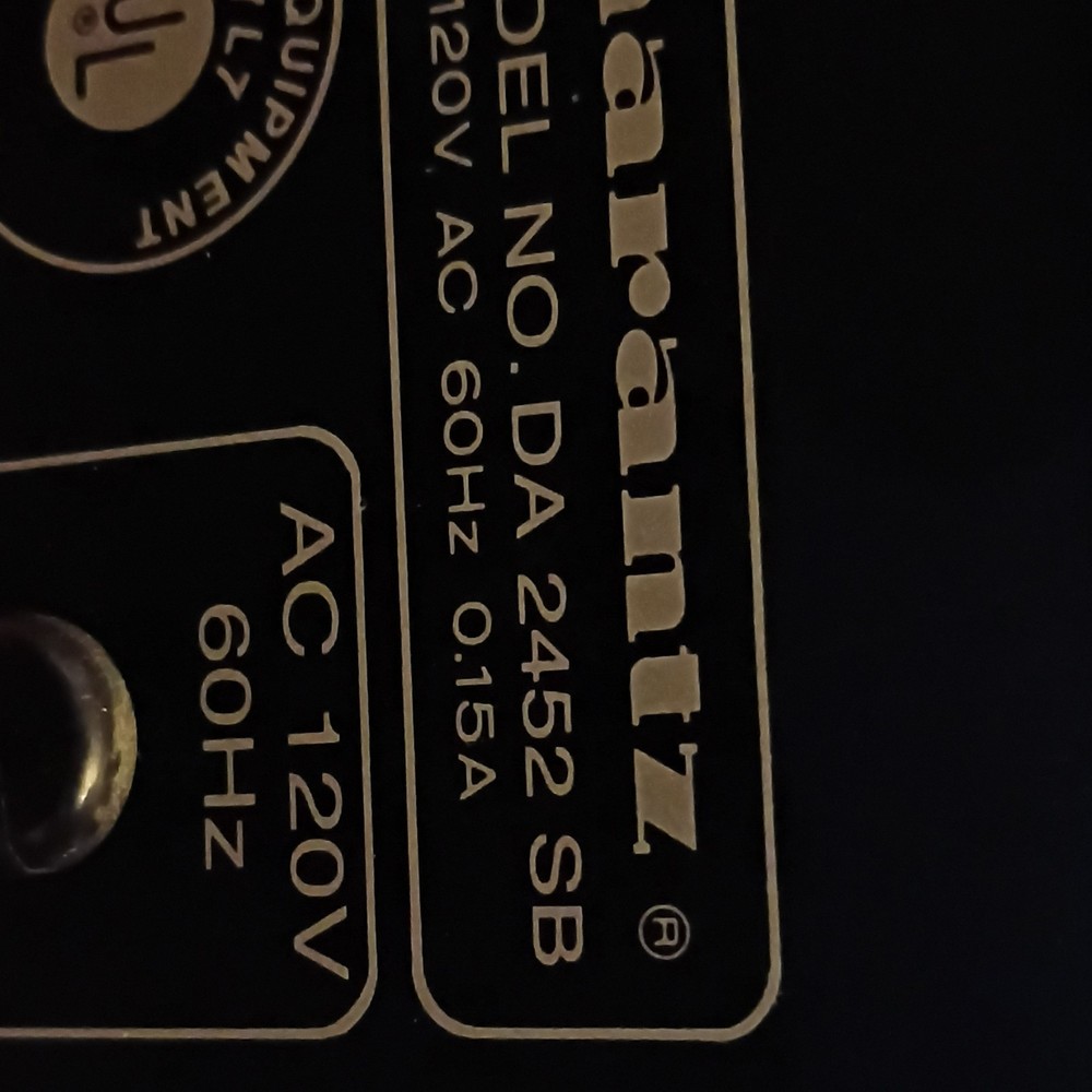 Marantz DA 2452 SB Analog Equalizer Black RCA Inputs/Outputs