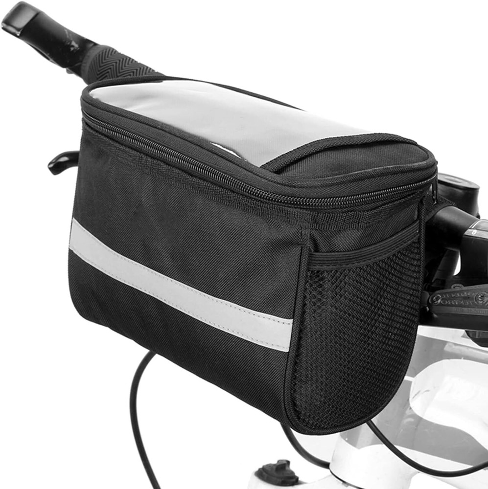Bike Handlebar Basket Multi-Purpose Detachable Bicycle Front Frame Storage Bag