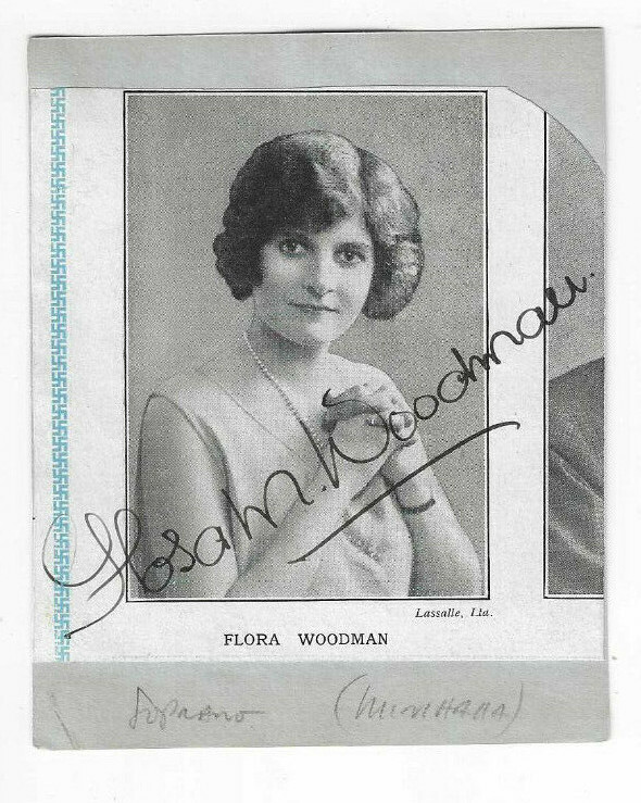 Flora Woodman Signed Program Picture / Autographed Opera Singer