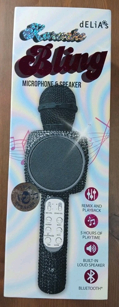 Bling Edition Bluetooth Karaoke Microphone with Speakers