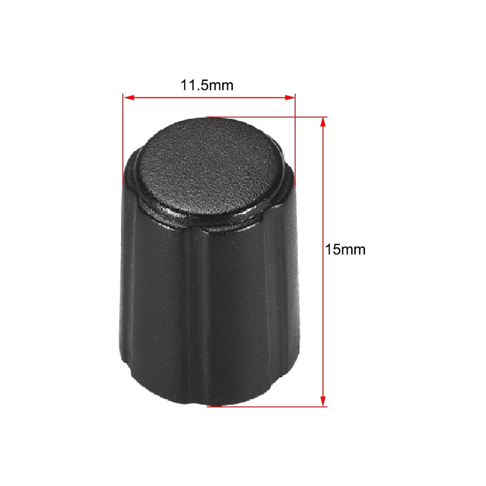 5pack 6mm Potentiometer Control Knobs For Electric Guitar Volume Tone Black