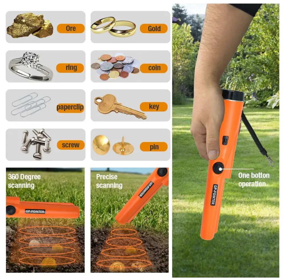 Metal Detector Handheld Pro Pinpointer Pointer Probe Waterproof Sensitive Tester