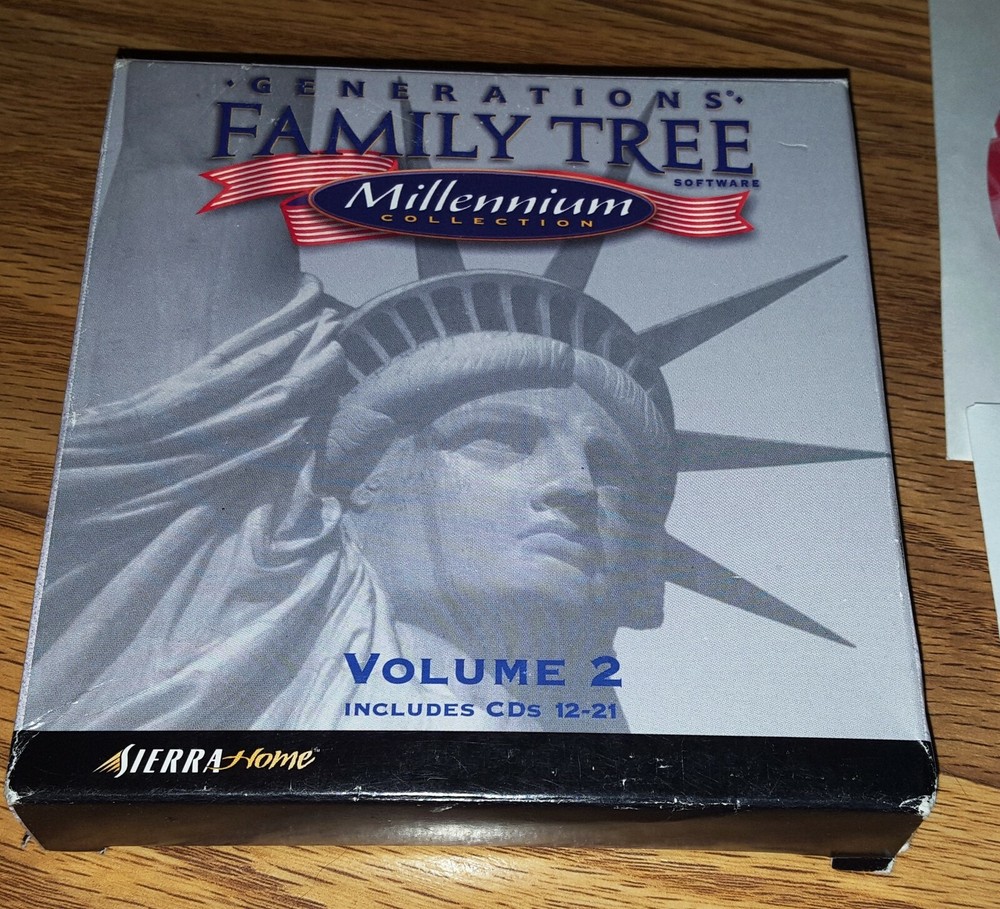 Generations Family Tree Millennium Collection Volume 2 CD 12-21 PC Software Sier