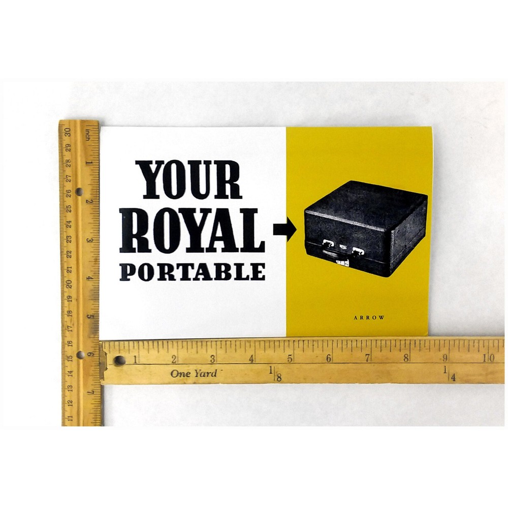 Royal Arrow 1940s Typewriter User Owner's Manuals & Chart Complete Documents