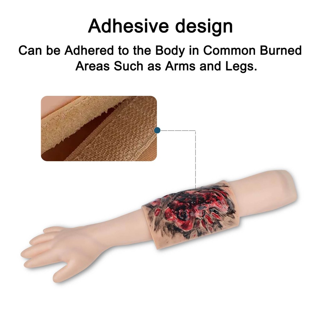 Burn Train Model for Limbs, Artificial Burn Skin for Medical First Aid Practice