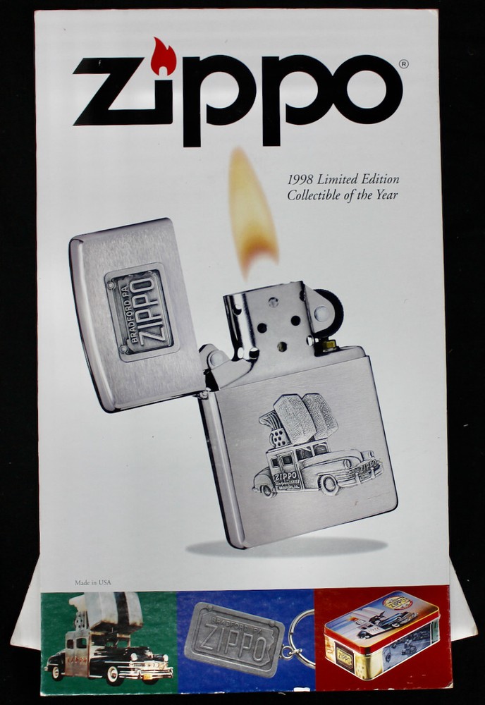 Original 1998 Zippo Cardboard Countertop Sign