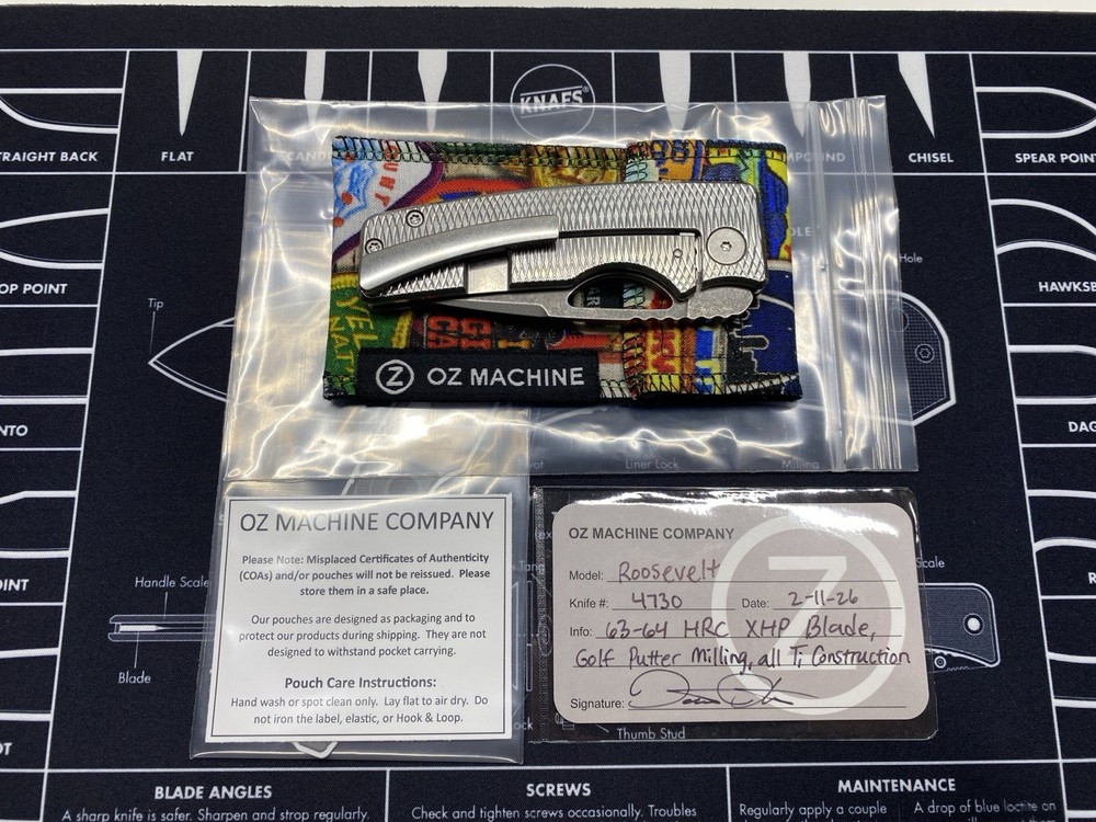 OZ Machine Co - Roosevelt / Stonewashed Golf Putter Scale / Dark Stonewashed XHP