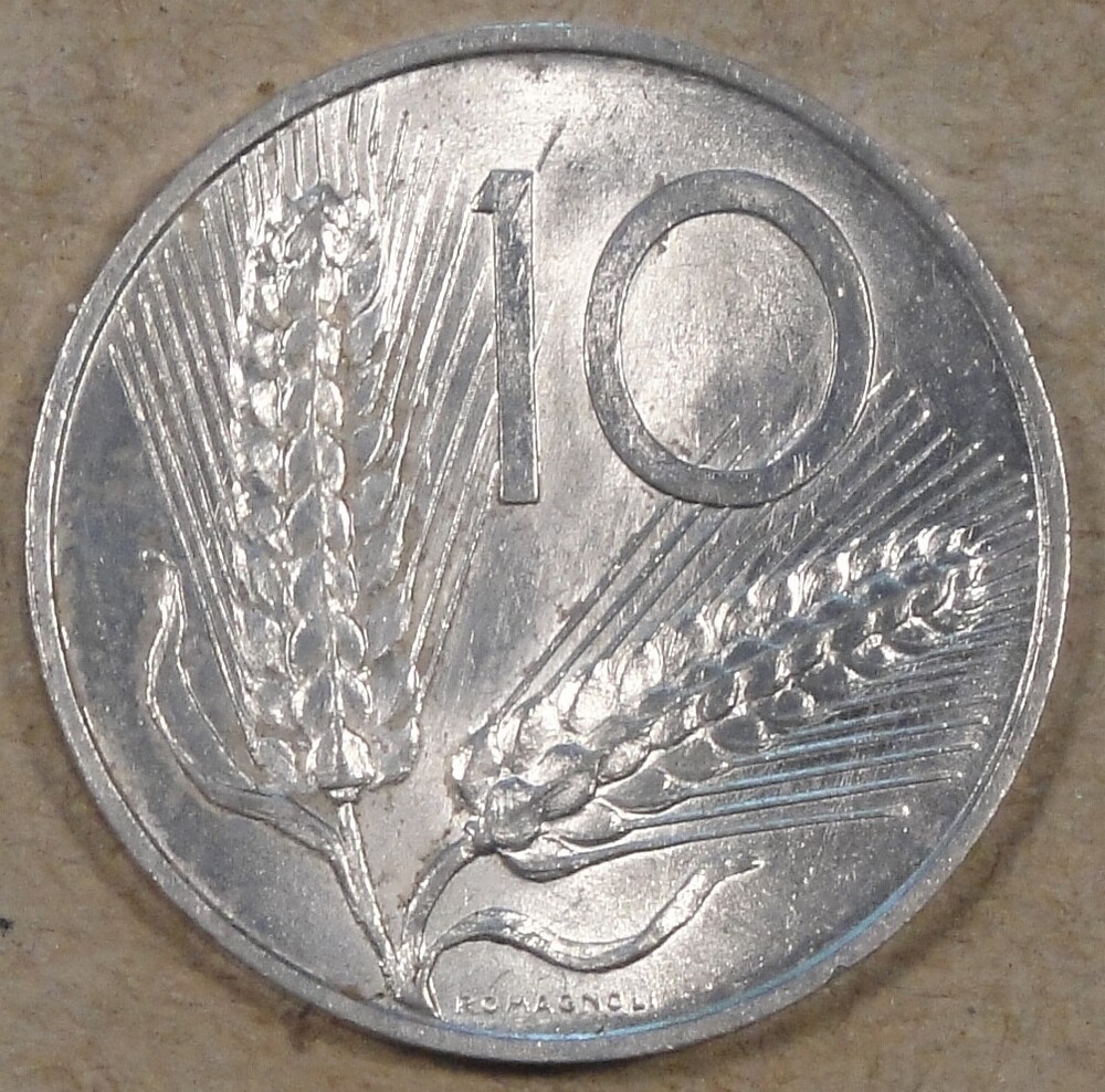 Italy 1953 10 Lire BU
