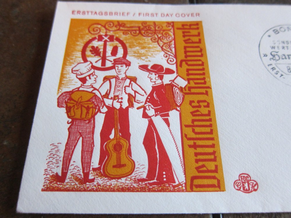 FIRST DAY COVER 1968 Bonn Germany Handywork FDC