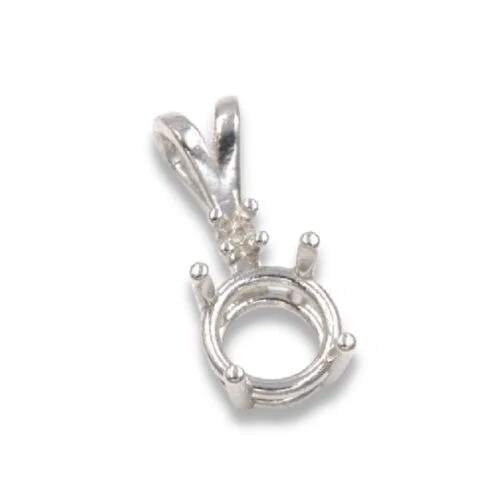 Round Single Accented Pre-notched Pendant Mounting