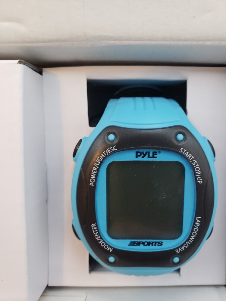 Pyle Sports Training Watch, Multi -function With Gps, PSGP310BL. Open Box, Blue.
