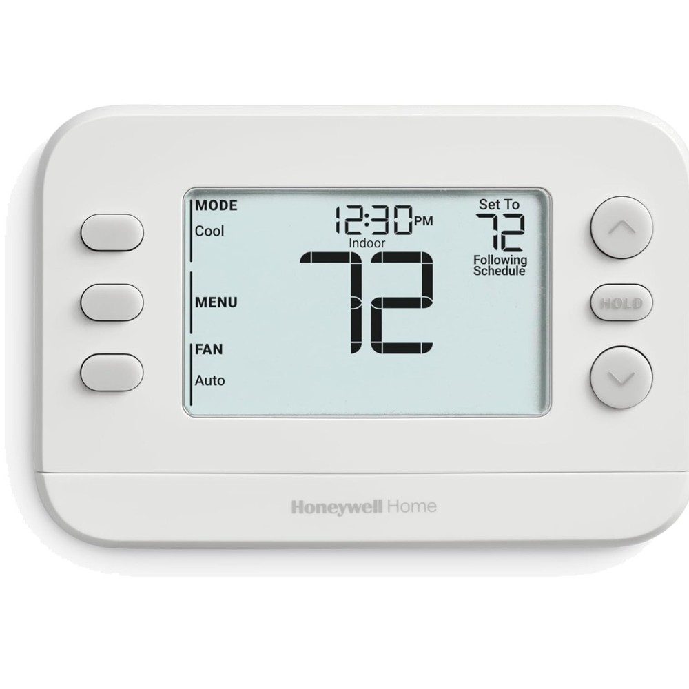 New! Programmable Thermostat, Single-Stage, 1 Heat/1 Cool Compatibility, 5-2 ...
